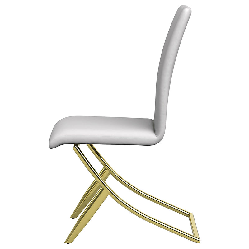 Coaster Furniture Carmelia 105171 Upholstered Dining Side Chair - White (Set of 4) IMAGE 4