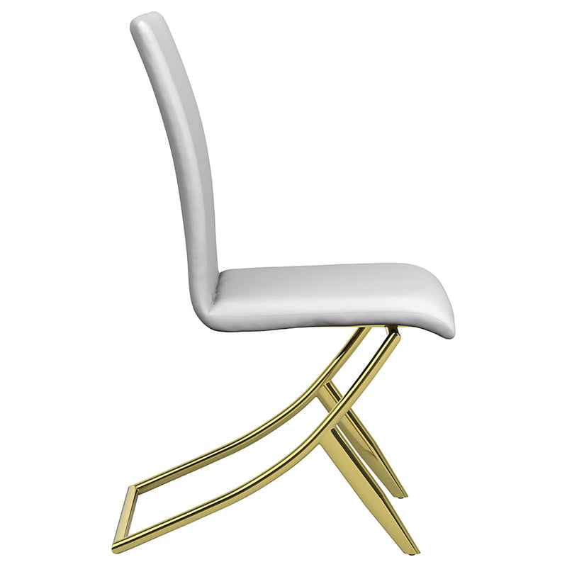 Coaster Furniture Carmelia 105171 Upholstered Dining Side Chair - White (Set of 4) IMAGE 8