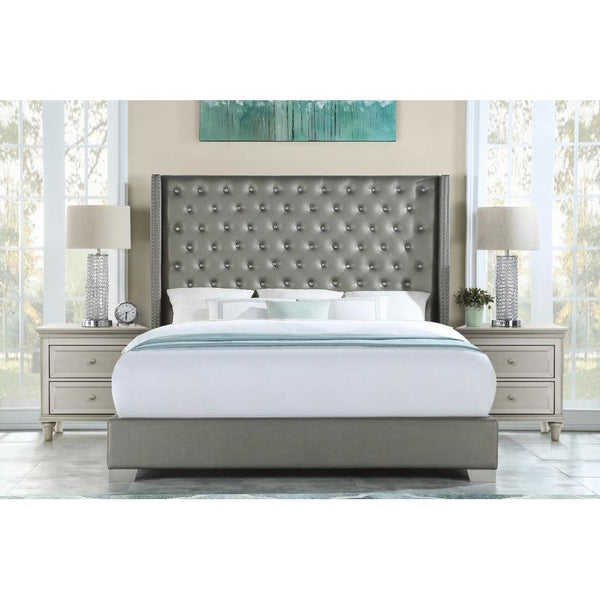 Homelegance King Upholstered Panel Bed SH228K-1/SH228K-3 IMAGE 1