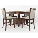 Jofran Manchester Adjustable Height Dining Table with Pedestal Base 1672-54TBKT IMAGE 5