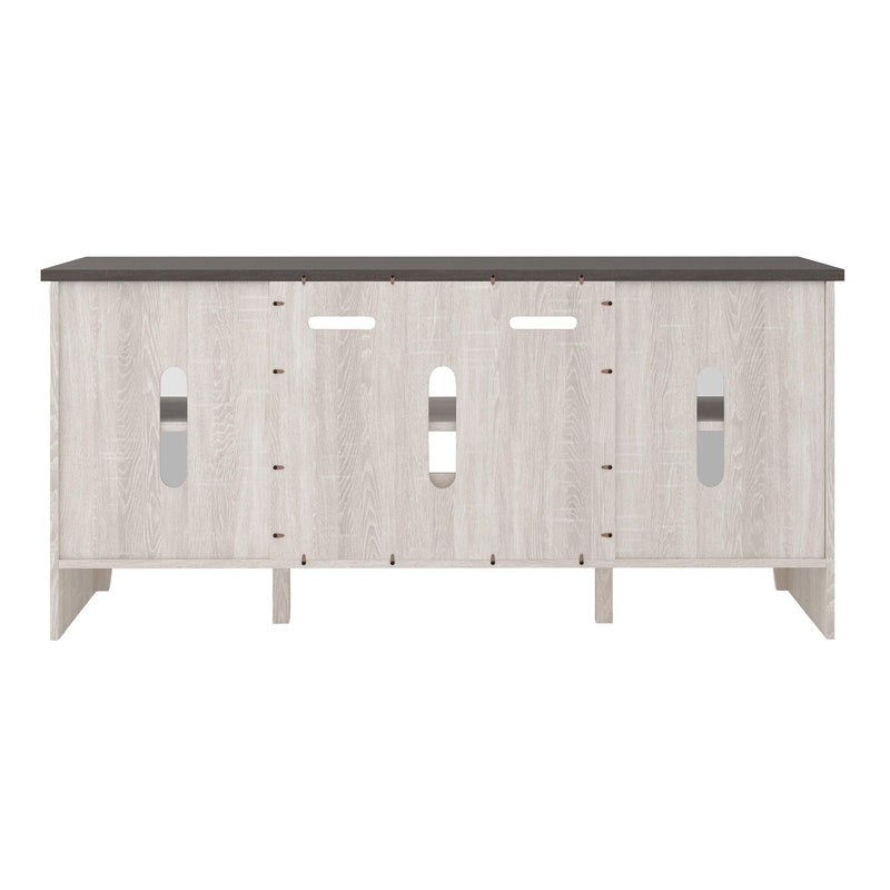  Signature Design by Ashley Dorrinson W287-68 Large TV Stand with Fireplace Option IMAGE 4