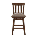 Homelegance Schleiger 5400-24SW Swivel Counter Height Chair - Brown IMAGE 1