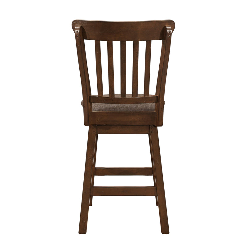 Homelegance Schleiger 5400-24SW Swivel Counter Height Chair - Brown IMAGE 3