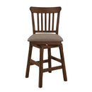Homelegance Schleiger 5400-24SW Swivel Counter Height Chair - Brown IMAGE 4