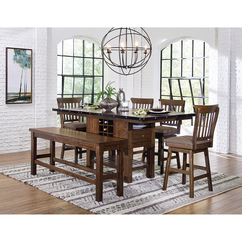 Homelegance Schleiger 5400-24SW Swivel Counter Height Chair - Brown IMAGE 5
