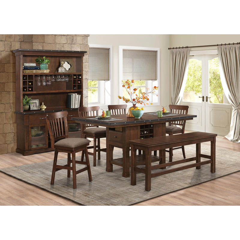 Homelegance Schleiger 5400-24SW Swivel Counter Height Chair - Brown IMAGE 6