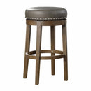 Homelegance Westby 5681GRY-29 Round Swivel Pub Height Stool - Grey IMAGE 1