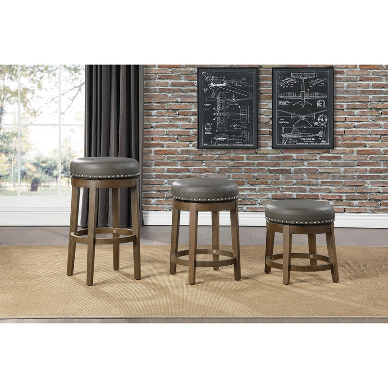 Homelegance Westby 5681GRY-29 Round Swivel Pub Height Stool - Grey IMAGE 2