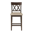 Homelegance Balin 5716-24S2 Counter Height Chair, Double X Back - Brown IMAGE 1