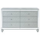 Coaster Furniture Gunnison 223213 6-Drawer Dresser - Silver Metallic IMAGE 2