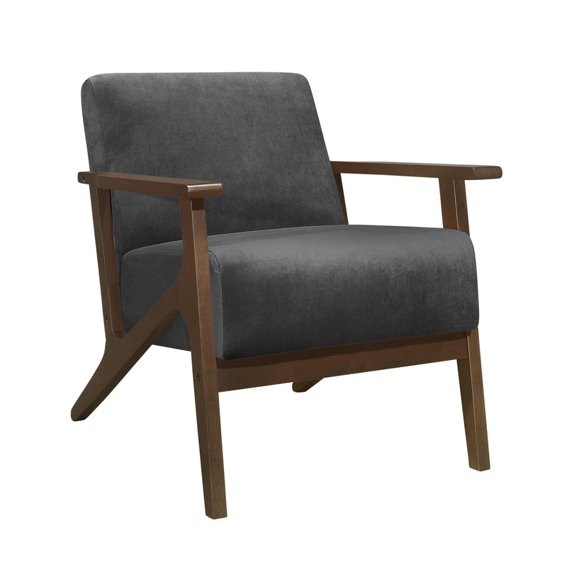 Homelegance August 1031DG-1 Accent Chair - Dark Grey IMAGE 1