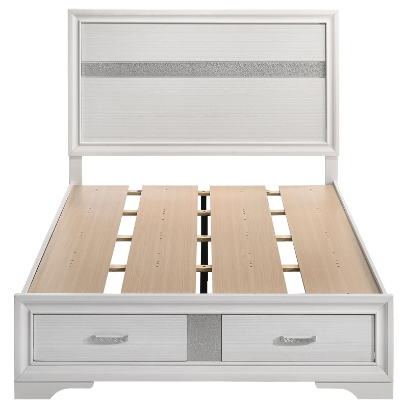 Coaster Furniture Miranda 205111F 51-inch Wood Full Storage Panel Bed - White IMAGE 3