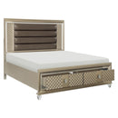 Homelegance Loudon 1515-1* Queen Platform Bed with LED Lighting and Storage Footboard IMAGE 3