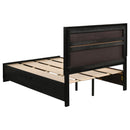 Coaster Furniture Miranda 206361F 51-inch Wood Full Storage Panel Bed - Black IMAGE 6