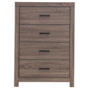 Coaster Furniture Brantford 207045 4-Drawer Bedroom Chest - Barrel Oak IMAGE 2