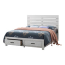 Coaster Furniture Brantford 207050KE Wood Eastern King Storage Panel Bed - Coastal White IMAGE 1
