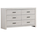 Coaster Furniture Brantford 207053 6-Drawer Dresser - Coastal White IMAGE 1