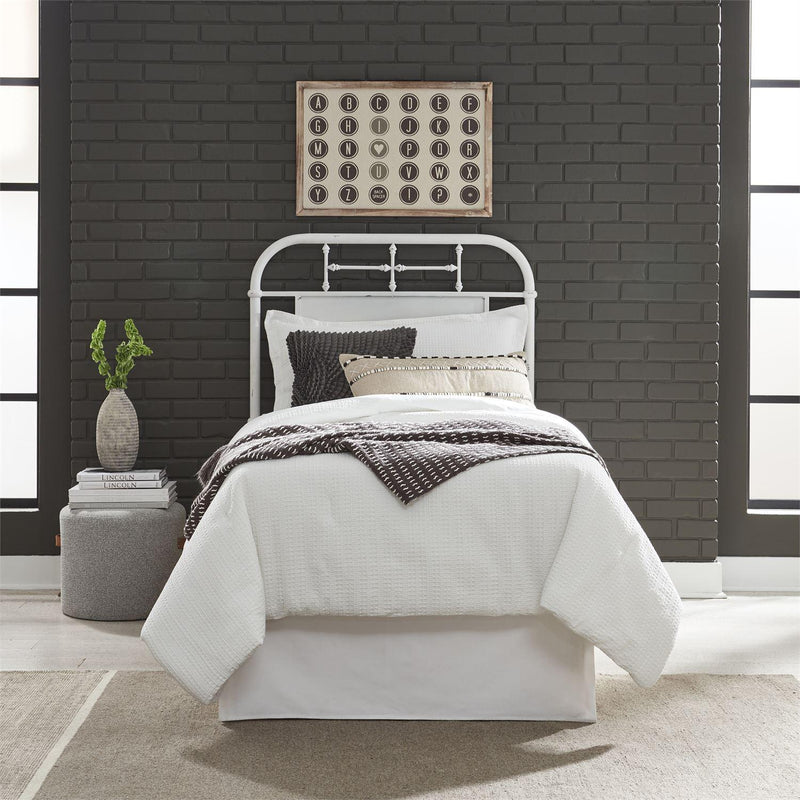  Liberty Furniture Industries Inc. Vintage 179-BR11H-AW Twin Metal Headboard - Antique White IMAGE 2