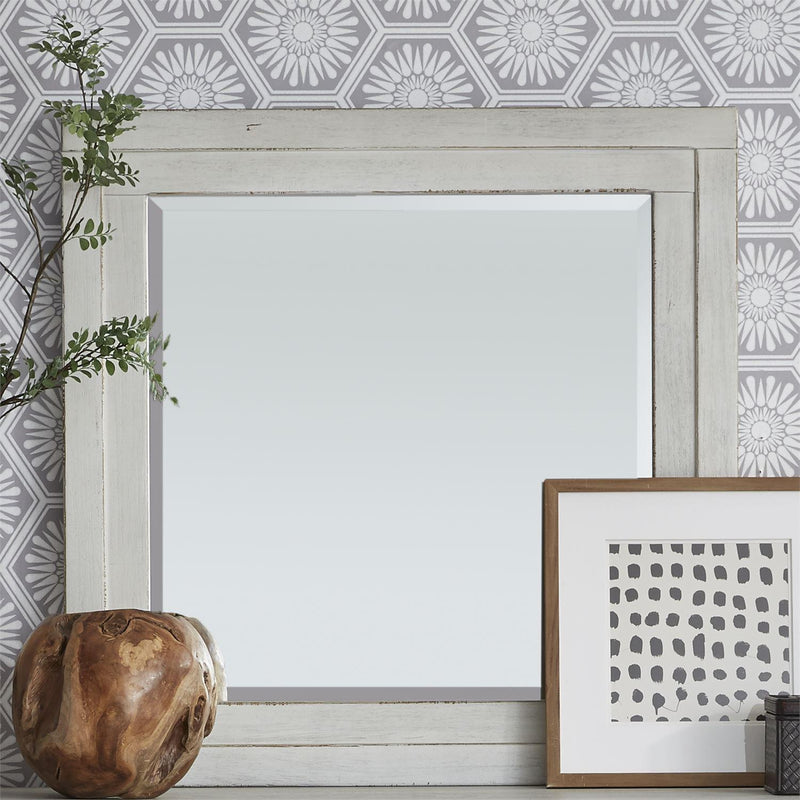  Liberty Furniture Industries Inc. Modern Farmhouse 406W-BR51 Dresser Mirror - White IMAGE 5