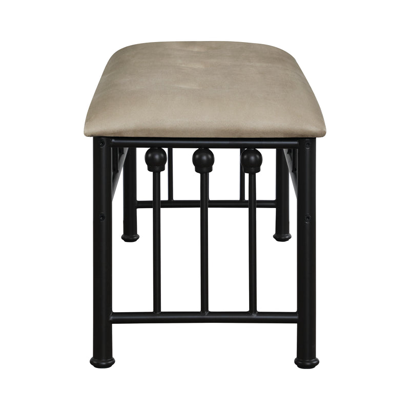 Coaster Furniture Livingston 301396 Microfiber Upholstered Bench - Brown and Bronze IMAGE 3