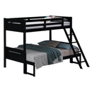 Coaster Furniture Littleton 405052BLK Wood Twin Over Full Bunk Bed - Black IMAGE 3