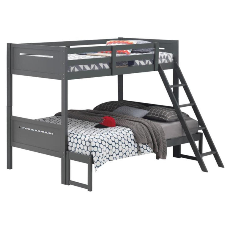 Coaster Furniture Littleton 405052GRY Wood Twin Over Full Bunk Bed - Grey IMAGE 3