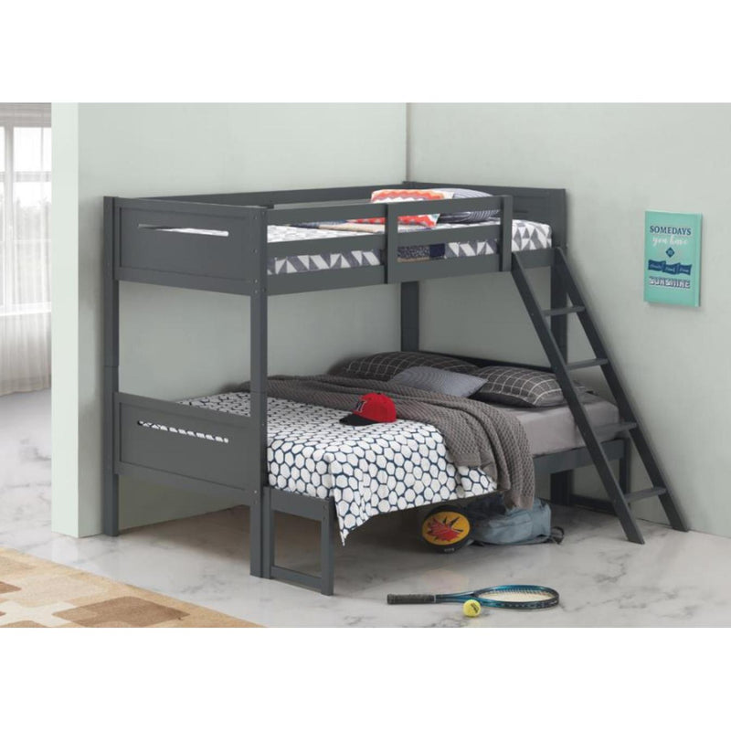 Coaster Furniture Littleton 405052GRY Wood Twin Over Full Bunk Bed - Grey IMAGE 4