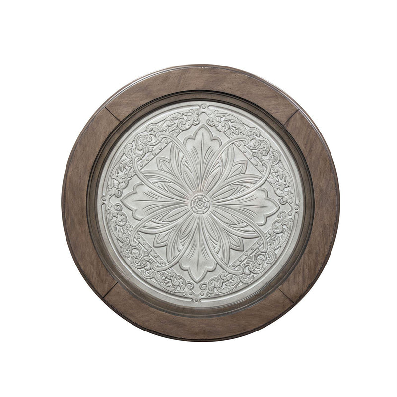  Liberty Furniture Industries Inc. Heartland 824-OT1012 Round Ceiling Tile Cocktail Table IMAGE 2