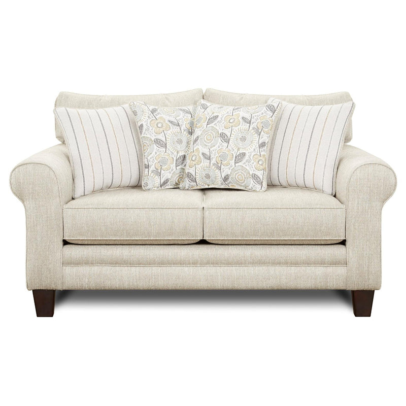 Fusion Furniture Stationary Fabric Loveseat 1141 VANDY HEATHER IMAGE 1