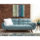Coaster Furniture Caufield 360097 Upholstered Convertible Sofa Bed - Turquoise Blue IMAGE 4
