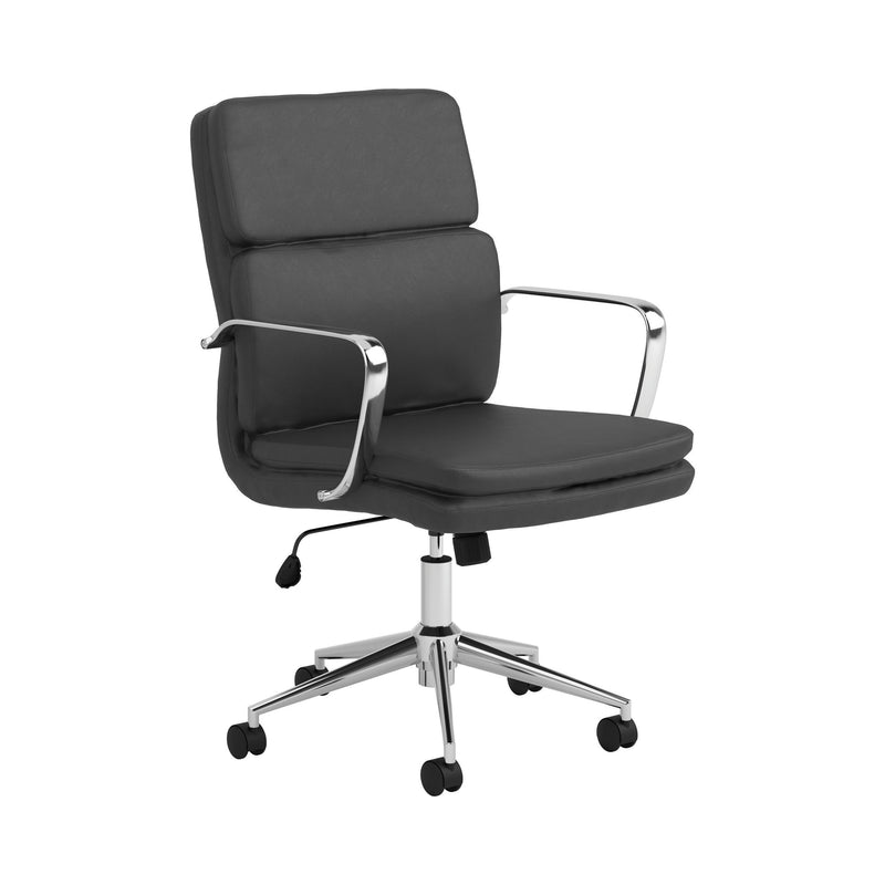Coaster Furniture Ximena 801765 Upholstered Adjustable Mid Back Office Chair - Black IMAGE 1
