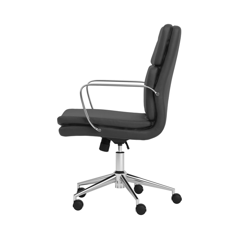 Coaster Furniture Ximena 801765 Upholstered Adjustable Mid Back Office Chair - Black IMAGE 3