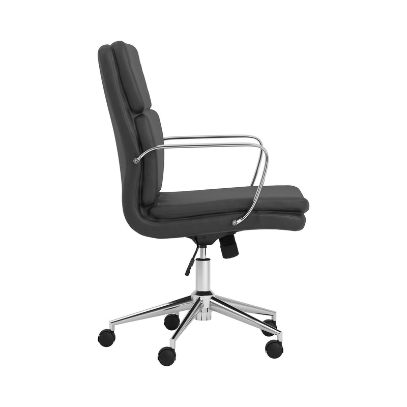 Coaster Furniture Ximena 801765 Upholstered Adjustable Mid Back Office Chair - Black IMAGE 5
