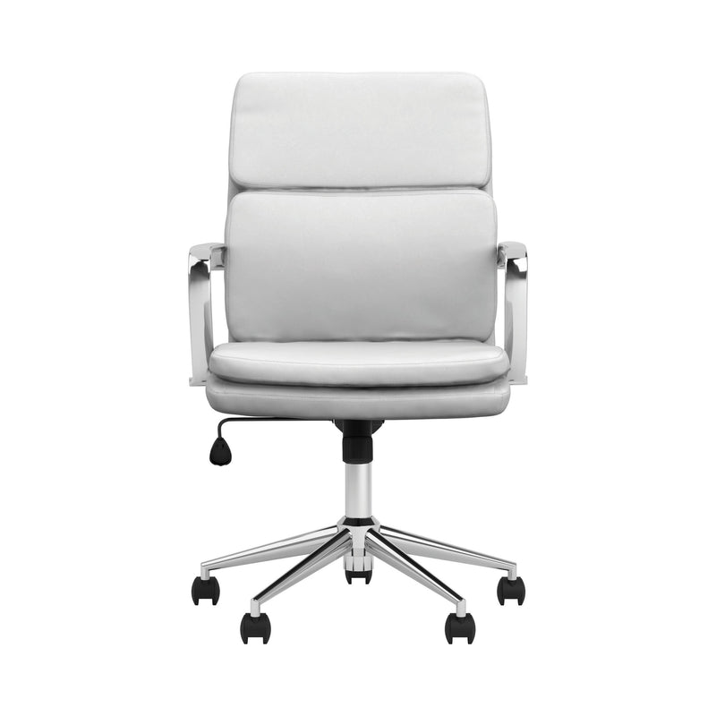 Coaster Furniture Ximena 801767 Upholstered Adjustable Mid Back Office Chair - White IMAGE 2