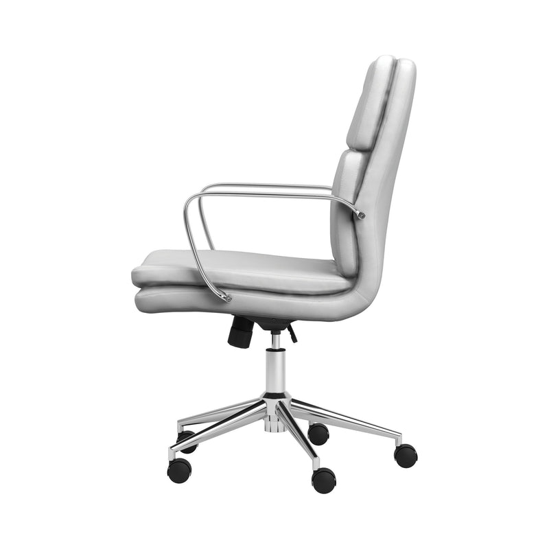 Coaster Furniture Ximena 801767 Upholstered Adjustable Mid Back Office Chair - White IMAGE 3