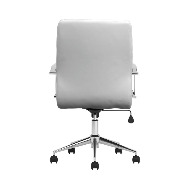 Coaster Furniture Ximena 801767 Upholstered Adjustable Mid Back Office Chair - White IMAGE 4