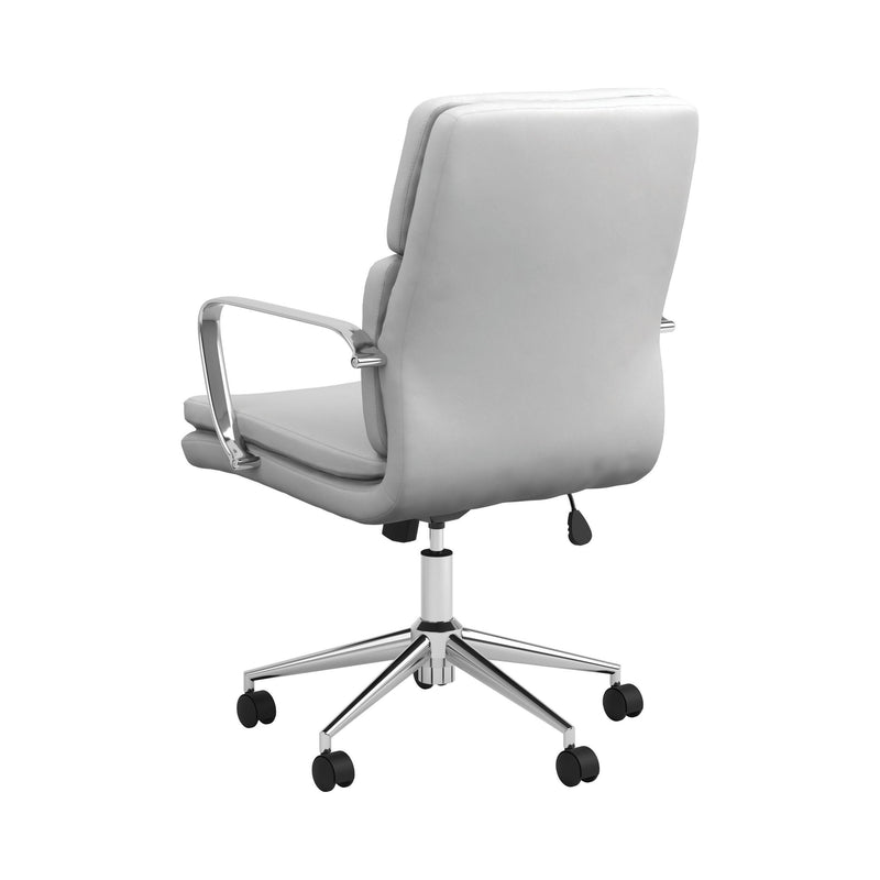 Coaster Furniture Ximena 801767 Upholstered Adjustable Mid Back Office Chair - White IMAGE 6