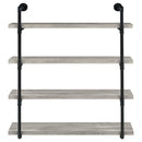 Coaster Furniture Elmcrest 804427 39-inch 4-shelf Wall Bookshelf - Grey Driftwood IMAGE 2