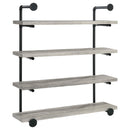 Coaster Furniture Elmcrest 804427 39-inch 4-shelf Wall Bookshelf - Grey Driftwood IMAGE 5