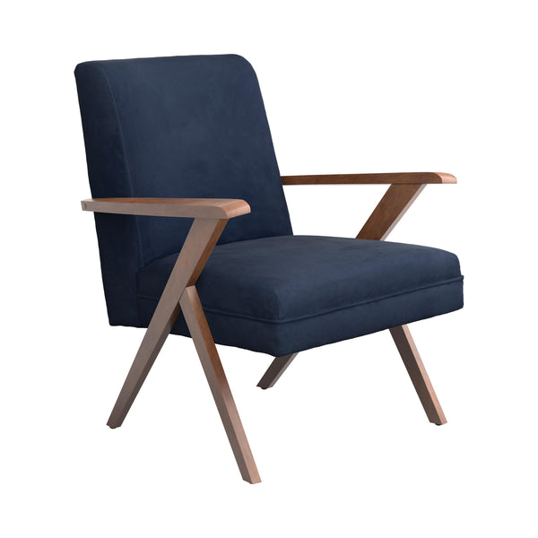 Coaster Furniture Cheryl 905415 Upholstered Wood Arm Accent Chair - Dark Blue IMAGE 1