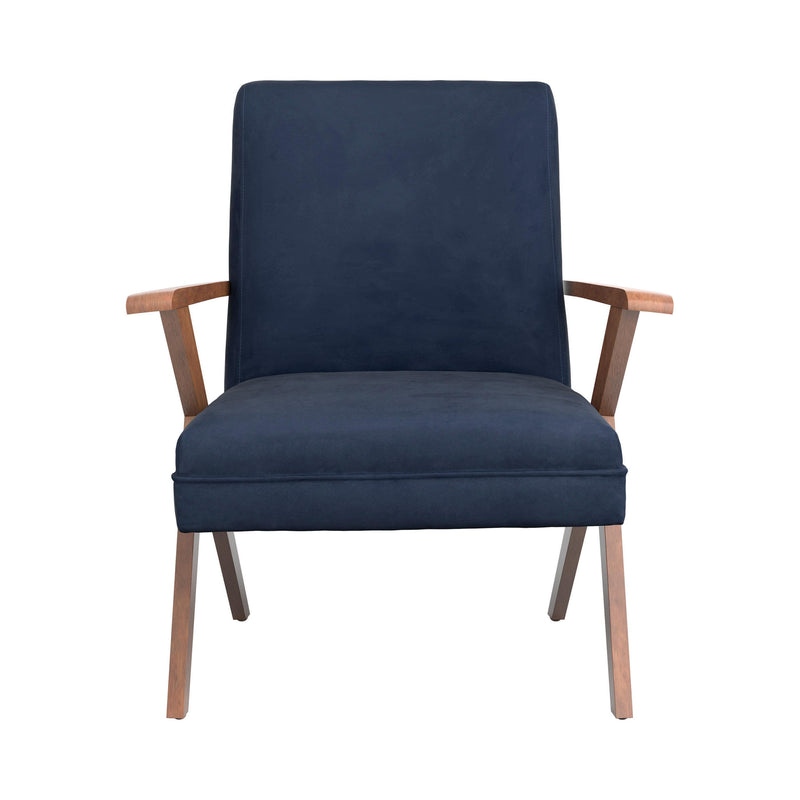 Coaster Furniture Cheryl 905415 Upholstered Wood Arm Accent Chair - Dark Blue IMAGE 2