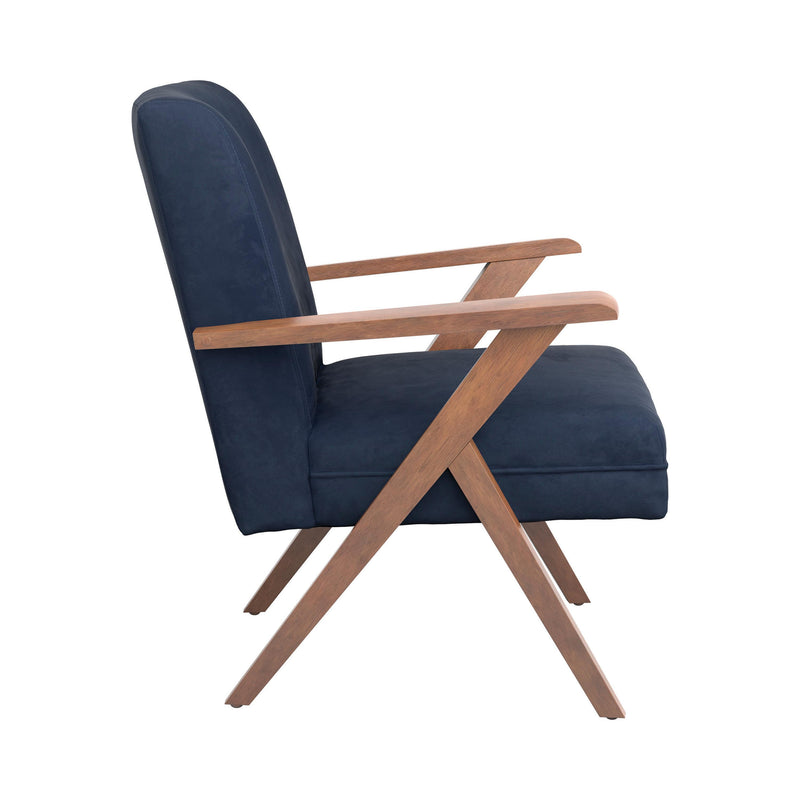 Coaster Furniture Cheryl 905415 Upholstered Wood Arm Accent Chair - Dark Blue IMAGE 5
