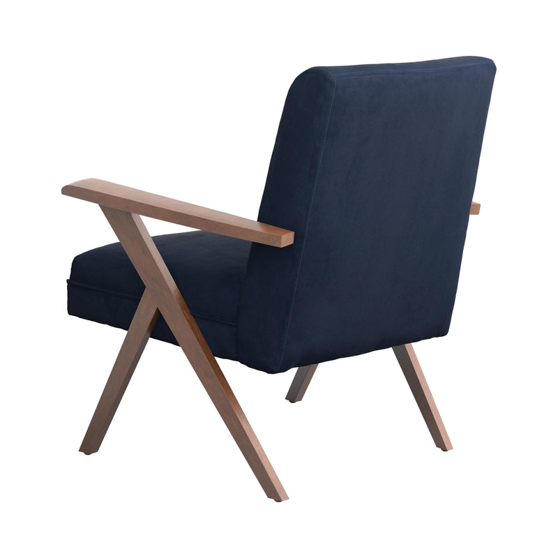 Coaster Furniture Cheryl 905415 Upholstered Wood Arm Accent Chair - Dark Blue IMAGE 6