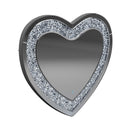 Coaster Furniture Aiko 961535 36 x 30 Inch Heart Shaped LED Light Wall Mirror - Silver IMAGE 2