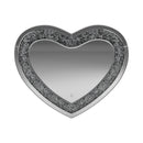 Coaster Furniture Aiko 961535 36 x 30 Inch Heart Shaped LED Light Wall Mirror - Silver IMAGE 3