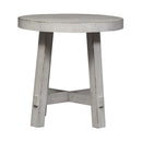  Liberty Furniture Industries Inc. Modern Farmhouse 406W-OT1024 Splay Leg Round End Table IMAGE 1
