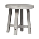  Liberty Furniture Industries Inc. Modern Farmhouse 406W-OT1024 Splay Leg Round End Table IMAGE 2