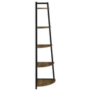 Coaster Furniture Jacksonville 805497 63-inch 5-shelf Bookshelf - Black and Aged Walnut IMAGE 6