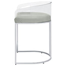 Coaster Furniture Thermosolis 183405 Clear Acrylic Counter Chair - Chrome IMAGE 4