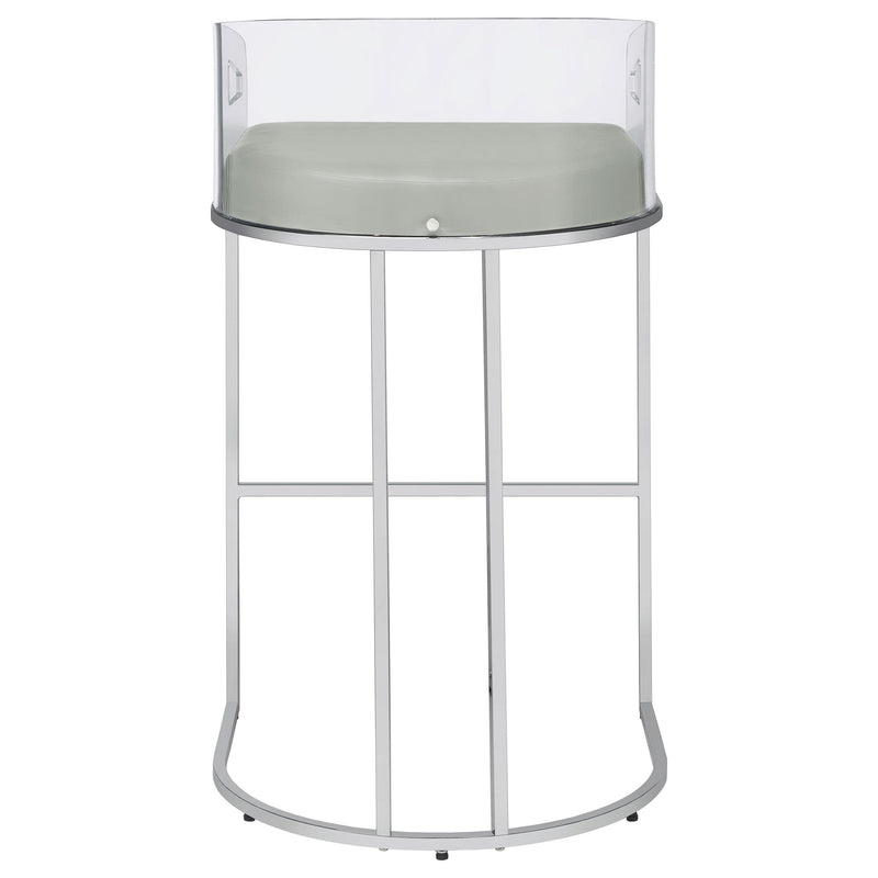 Coaster Furniture Thermosolis 183406 Clear Acrylic Bar Chair - Chrome IMAGE 6